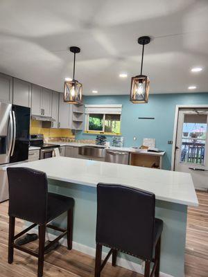 Kitchen from dining room after