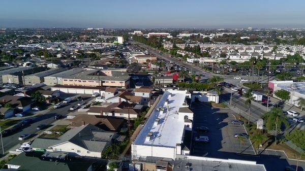 14,000 sqft plaza -  flat roof coating Torrance Ca