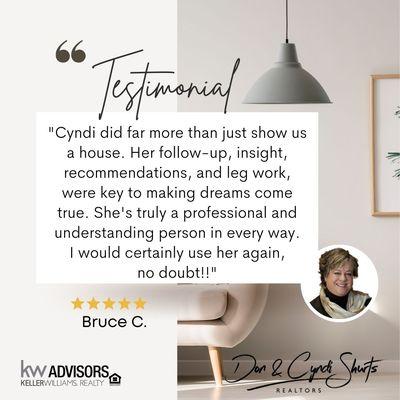 Client testimonial