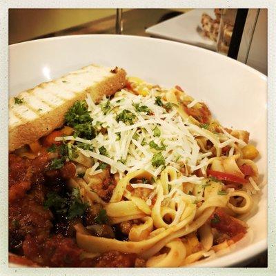 Sausage and Pepper pasta.