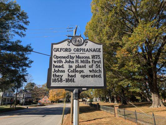 Oxford Orphanage Historical Marker, Oxford