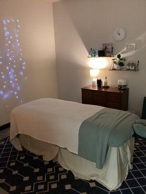 As you come into the massage room you should instantly feel relaxed!