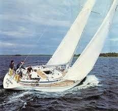 43' Swan under sail