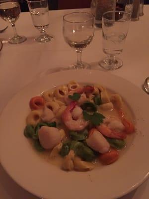 Shrimp & Scallop Scampi over tortalli