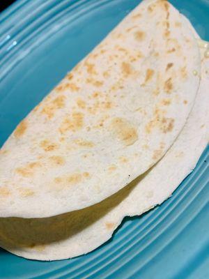 Plain cheese quesadilla