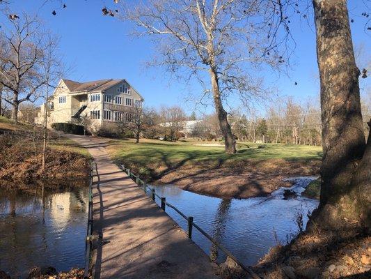 Bridge over creek on the 18th hole