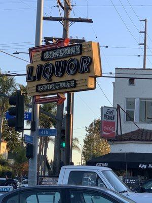 Liquor store sign