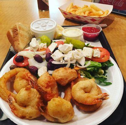 Jumbo Greek style Shrimp basket