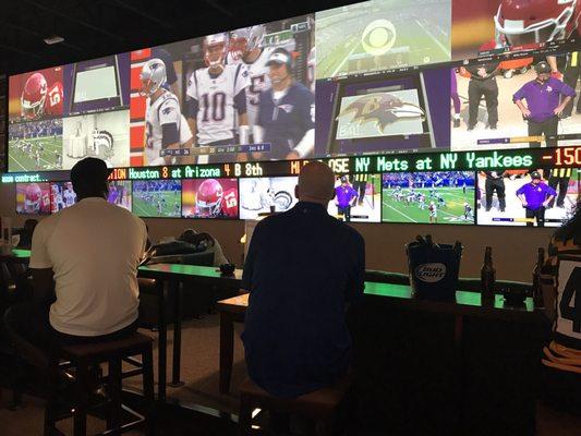 Smells like an ashtray, but huge TV screens to enjoy games.