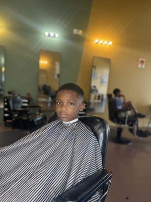 Best Mens Barber Haircut : Kids Detailed Mid Bald  Fade. Supreme Blend. Worlds Barbershop and Salon  19560 Clay Rd Suite G Katy Tx near me.