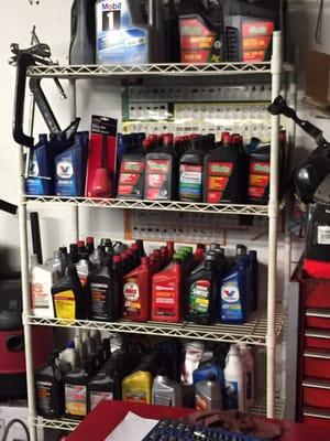 More fluids we keep in handy just in case that way our customers don't wait on the parts store to deliver them