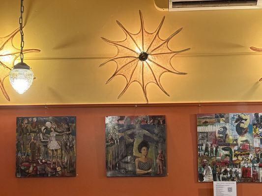 Art on the walls and light fixtures by Lam Quang - HiiH Lights