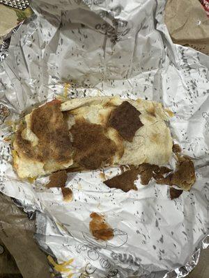 Burnt grilled chicken stuffed quesadilla.  They shouldn't have served this.  Terrible!!!