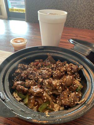 Hibachi steak bowl special