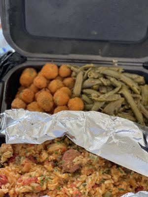 Jambalaya Meal with 2 Sides and Bread (Friday Only) Green Beans Fried Okra