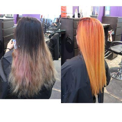 Before and after color transformation