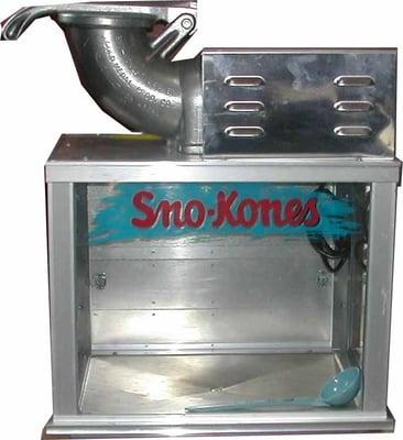 Beat the Heat Special! Sno-Kone Machine - 50 cones per serving with assorted flavors.  $45