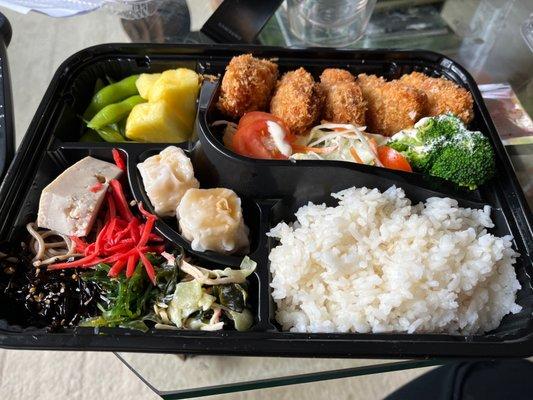 Fried oyster bento box