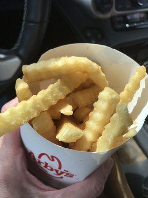 $1 New Crinkle Fries during Happy Hour 2-5pm daily. They were perfectly hot and crispy!