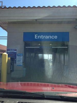 Car wash entrance