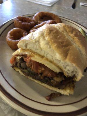 Thursday special. Philly cheesesteak sandwich. Delicious!