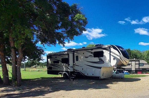 Shaded campsite