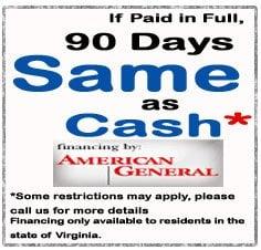 90 Days same as cahs if paid in full in 90 days