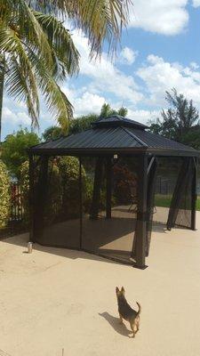 Aluminum gazebo delivered and assembled