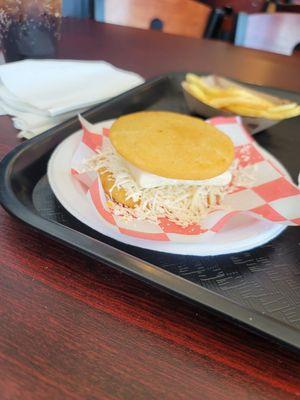 Traditional Cheese Arepa. Amazing