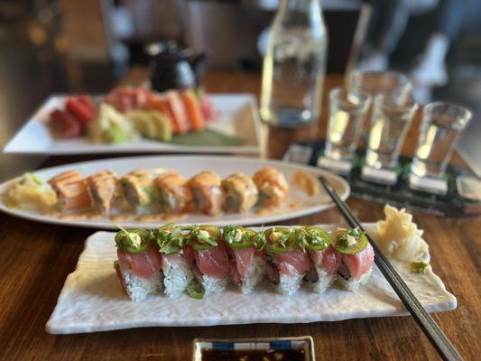 Waikiki Roll and Salmon & Scallop roll. Both delicious but Salmon & Scallop was my favorite. Sauce really makes it