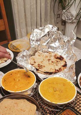 Paneer masala (jain), malai kofta and naan