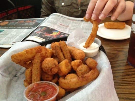 Fried sampler basket is pretty serious!