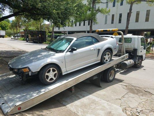 I always dreamed of having a convertible. The dream did not include having it towed away