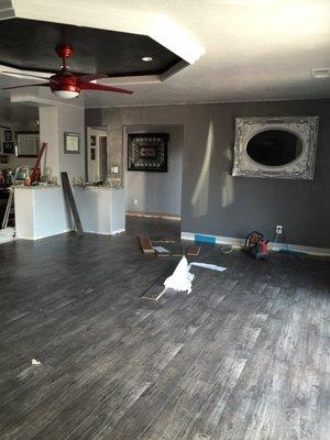 Grey wood floors. We can install it in your house