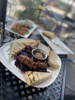 Grilled sausage plate