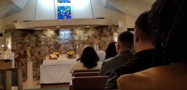 Thankful to have a place for Mass after the new owners of the North Chapel were so difficult to work with.  This place is a lifesaver.