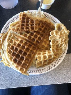 They literally served us this waffle