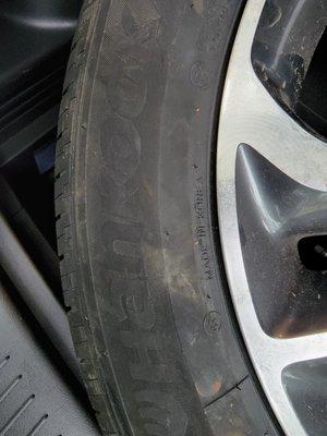 Exploded tire