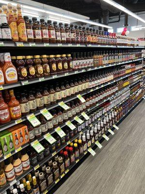 So many options of BBQ (and other) sauces