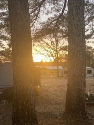 Great sunset view from the campsites