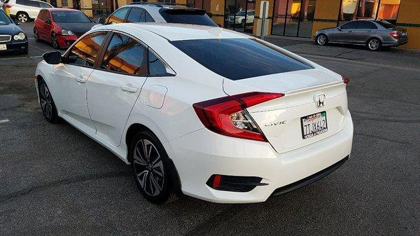 New painted  2017 Honda civic after left and rear end accident