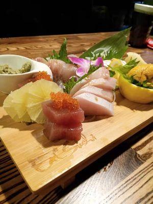 Uni, blue fin tuna, Kurodai, hamachi toro