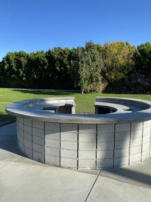 Huge custom BBQ with concrete countertops