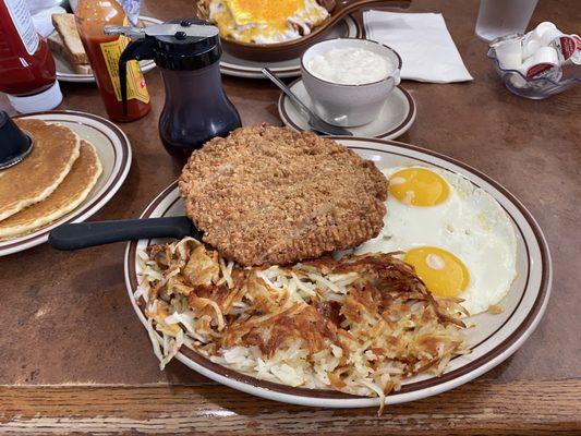 Chicken Fried Steak and Eggs