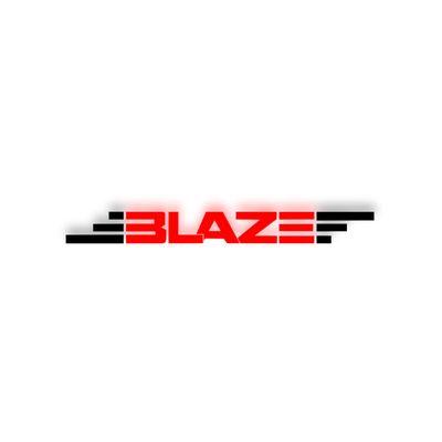 Red and black blaze only logo with shadow effect