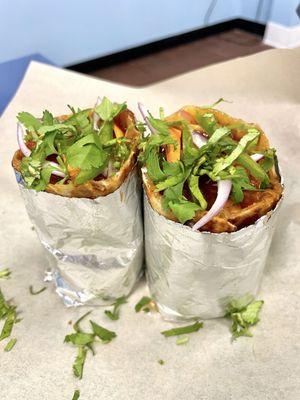 Chickpea channa wrap