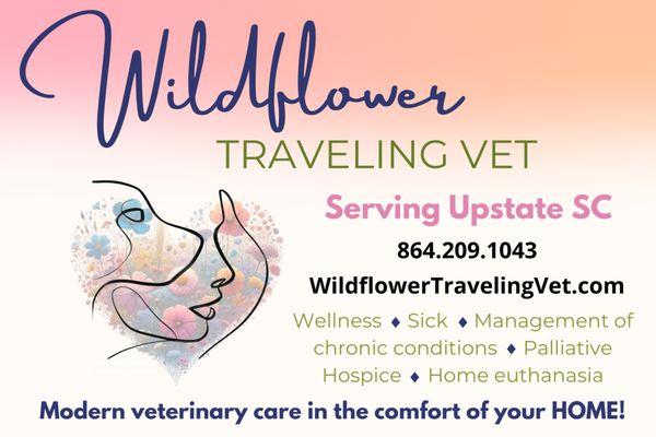 Family owned, woman owned, mobile Vet Clinic  proudly serving the Upstate of SC