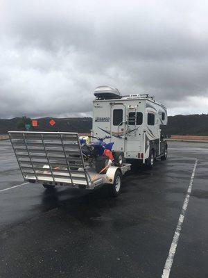 2015 Lance 865 Camper pulled by a 2005 Nissan Titan! (after back window replacement!) : )