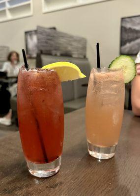 Mocktails: blackberry lemonade & lil bro