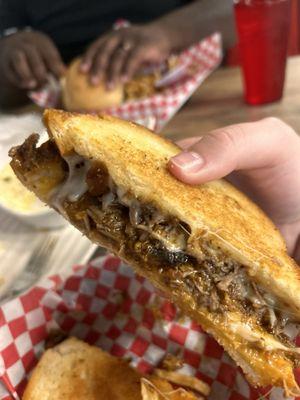 Brisket grilled cheese